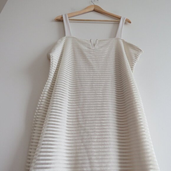 GOOD AMERICAN Sheer Mesh Midi Dress in Netural Ivory - GA Size 6 / 3XL NWT - Picture 9 of 14